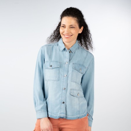 SALE % | LeComte | Bluse - Loose Fit - Jeans | Blau online im Shop bei meinfischer.de kaufen