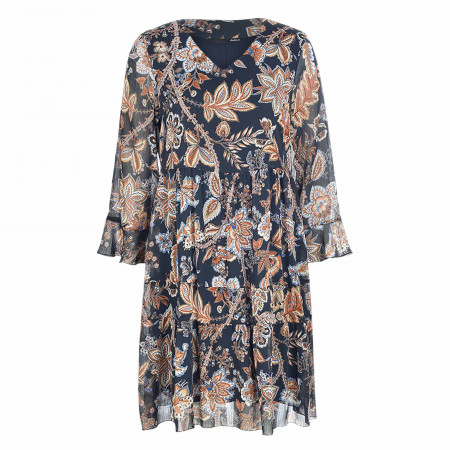SALE % | LeComte | Kleid - Comfort Fit - Blumenprint | Blau online im Shop bei meinfischer.de kaufen
