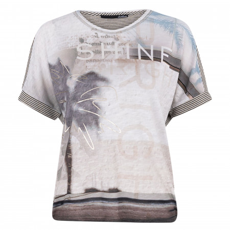 SALE % | LeComte | T-Shirt - Loose Fit - Printmix | Grau online im Shop bei meinfischer.de kaufen