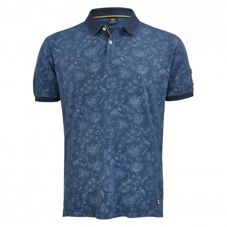 SALE % | Lerros | Poloshirt - Regular Fit - Print | Blau online im Shop bei meinfischer.de kaufen