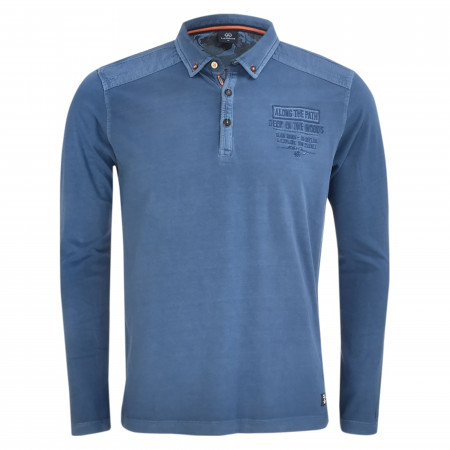 SALE % | Lerros | Poloshirt - Regular Fit - Langarm | Blau online im Shop bei meinfischer.de kaufen