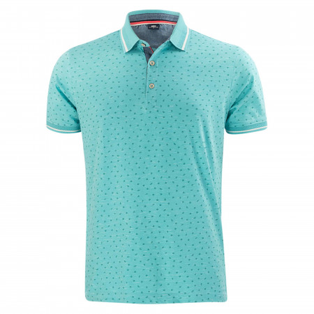 SALE % | Lerros | Poloshirt - Regular Fit - Allover Print | Grün online im Shop bei meinfischer.de kaufen