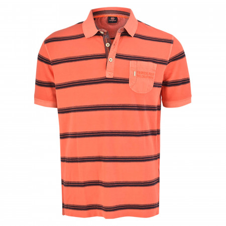 SALE % | Lerros | Poloshirt - Regular Fit -  Stripes | Orange online im Shop bei meinfischer.de kaufen
