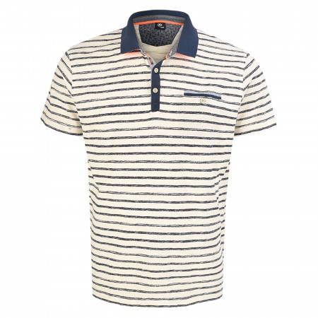 SALE % | Lerros | Poloshirt - Regular Fit - Stripes | Weiß online im Shop bei meinfischer.de kaufen