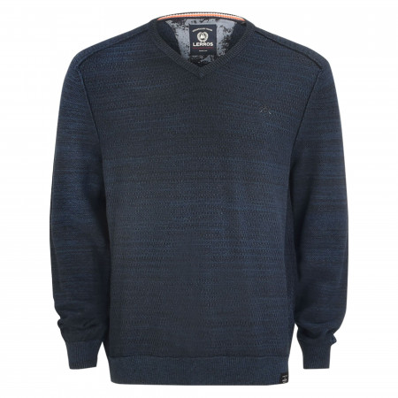 SALE % | Lerros | Pullover - Regular Fit - V-Neck | Blau online im Shop bei meinfischer.de kaufen