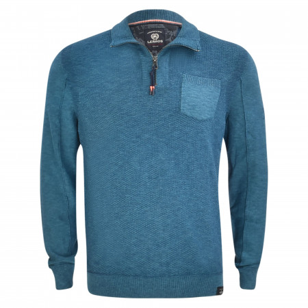 SALE % | Lerros | Pullover - Regular Fit - Zip | Blau online im Shop bei meinfischer.de kaufen