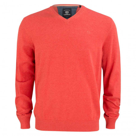 SALE % | Lerros | Pullover - Regular Fit - V-Neck | Rot online im Shop bei meinfischer.de kaufen
