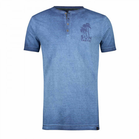 SALE % | Lerros | Henleyshirt - Regular Fit - unifarben | Blau online im Shop bei meinfischer.de kaufen