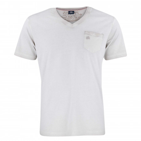 SALE % | Lerros | T-Shirt - Regular Fit - V-Neck | Grau online im Shop bei meinfischer.de kaufen