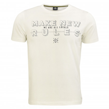 SALE % | Lerros | T-Shirt - Regular Fit - Crewneck | Weiß online im Shop bei meinfischer.de kaufen