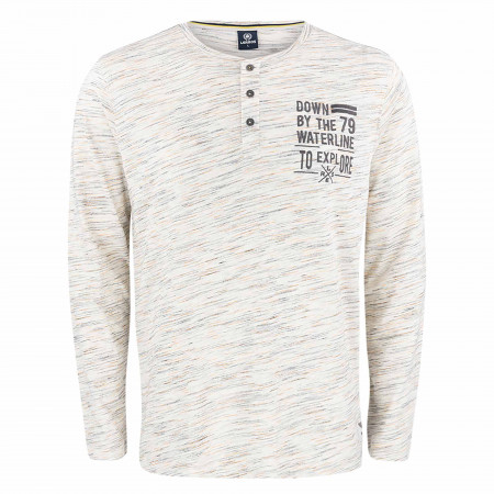 SALE % | Lerros | T-Shirt - Regular Fit - Henley | Weiß online im Shop bei meinfischer.de kaufen