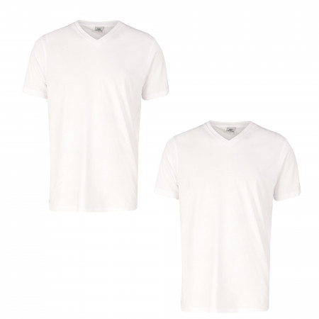 SALE % | Lerros | 2er-Pack - T-Shirt - Regular Fit | Weiß online im Shop bei meinfischer.de kaufen