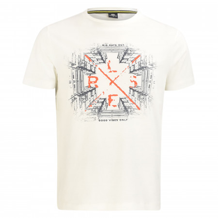 SALE % | Lerros | T-Shirt - Regular Fit - Print | Weiß online im Shop bei meinfischer.de kaufen