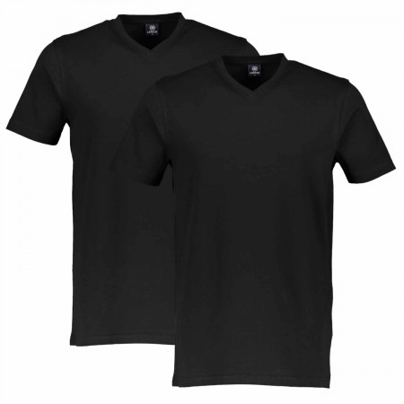 SALE % | Lerros | T-Shirt - Regular Fit - 2er-Pack | Schwarz online im Shop bei meinfischer.de kaufen
