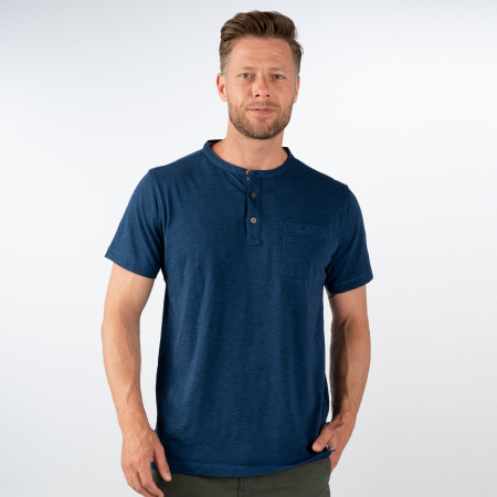 SALE % | Lerros | T-Shirt - Regular Fit - Henley | Blau online im Shop bei meinfischer.de kaufen