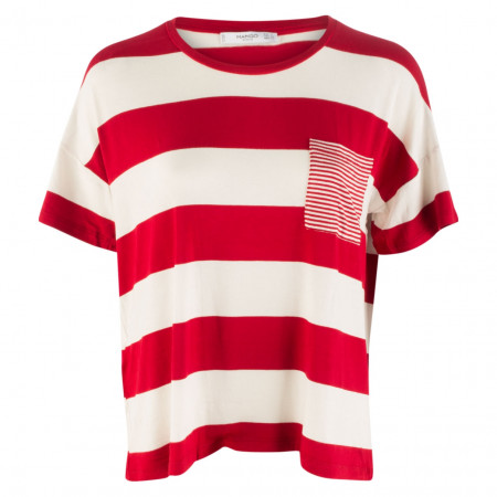 SALE % | MANGO | T-Shirt - Oversize Fit - Stripes | Rot online im Shop bei meinfischer.de kaufen