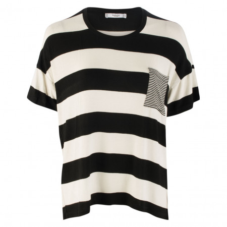 SALE % | MANGO | T-Shirt - Oversize Fit - Stripes | Schwarz online im Shop bei meinfischer.de kaufen