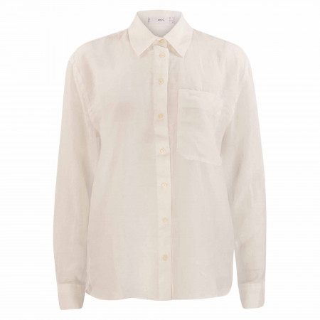 SALE % | MANGO | Hemdbluse - Comfort Fit - Lino | Weiß online im Shop bei meinfischer.de kaufen