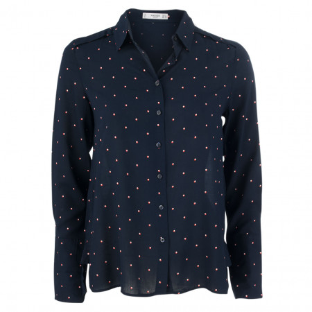 SALE % | MANGO | Hemdbluse - Comfort Fit - Muster | Blau online im Shop bei meinfischer.de kaufen