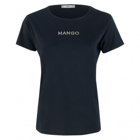 SALE % | MANGO | T-Shirt - Slim Fit - Label | Blau online im Shop bei meinfischer.de kaufen