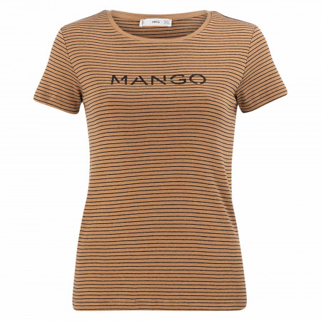 SALE % | MANGO | T-Shirt - Slim Fit - PSMango | Braun online im Shop bei meinfischer.de kaufen