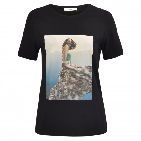 SALE % | MANGO | T-Shirt - Regular Fit - Woman | Schwarz online im Shop bei meinfischer.de kaufen