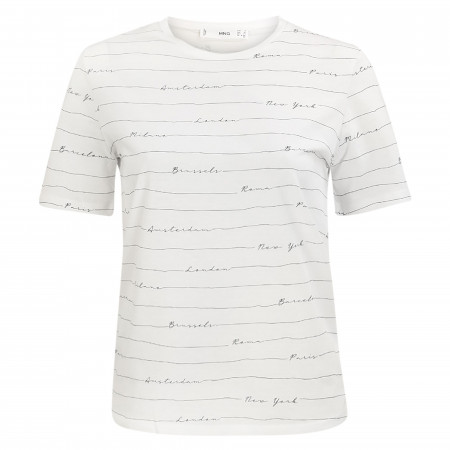 SALE % | MANGO | T-Shirt - Regular Fit - Chalove2 | Weiß online im Shop bei meinfischer.de kaufen
