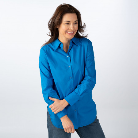 SALE % | MANGO | Hemdbluse - Loose Fit - Limpia | Blau online im Shop bei meinfischer.de kaufen