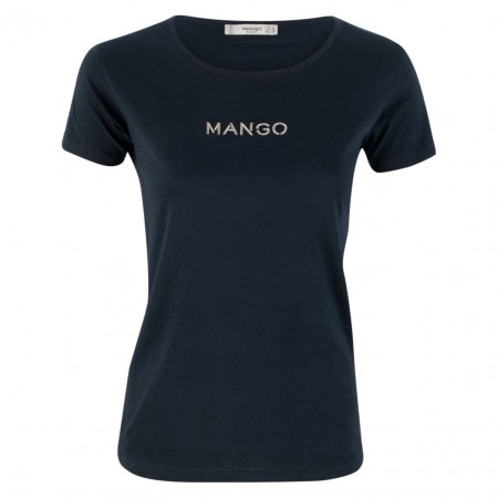 SALE % | MANGO | T-Shirt - Slim Fit - Labelstitch | Schwarz online im Shop bei meinfischer.de kaufen