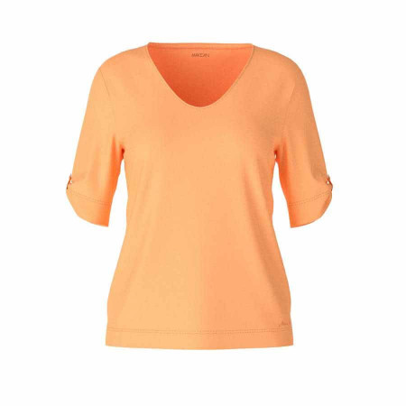 SALE % | Marc Cain | T-Shirt - Regular Fit - unifarben | Orange online im Shop bei meinfischer.de kaufen