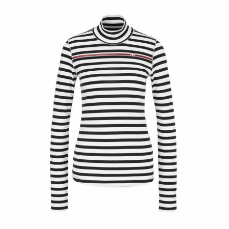 SALE % | Marc Cain | Jerseyshirt - Slim Fit - Stripes | Weiß online im Shop bei meinfischer.de kaufen