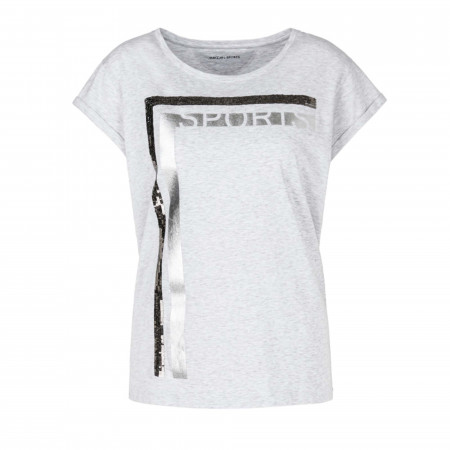 SALE % | Marc Cain | T-Shirt - Regular Fit - Pailletten | Grau online im Shop bei meinfischer.de kaufen