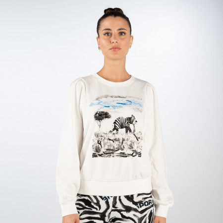 SALE % | Marc Cain | Sweatshirt - Regular Fit - Print | Weiß online im Shop bei meinfischer.de kaufen
