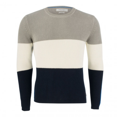 SALE % | Marc O'Polo Denim | Pullover - Regular Fit - Colour-Blocking | Grau online im Shop bei meinfischer.de kaufen