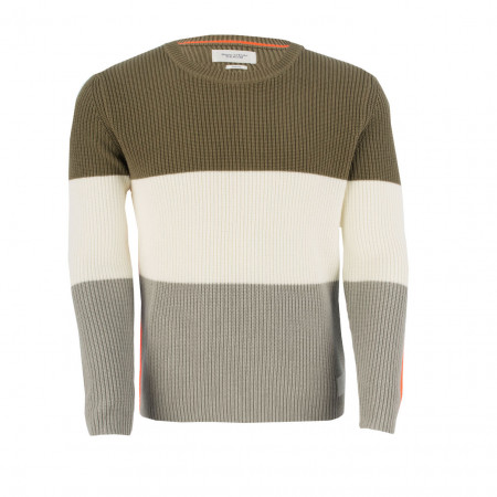 SALE % | Marc O'Polo Denim | Pullover - Regular Fit - Colour-Blocking | Oliv online im Shop bei meinfischer.de kaufen