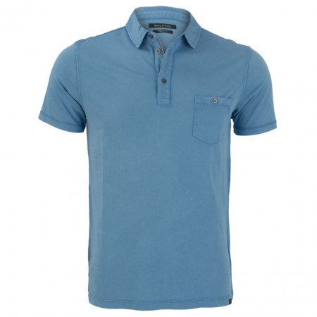 SALE % | Marc O'Polo | Poloshirt - Shaped Fit - unifarben | Blau online im Shop bei meinfischer.de kaufen