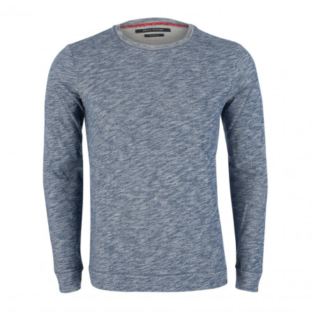 SALE % | Marc O'Polo | Pullover - fitted - Melange-Optik | Blau online im Shop bei meinfischer.de kaufen