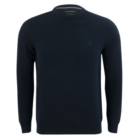 SALE % | Marc O'Polo | Pullover - Regular Fit - Struktur | Blau online im Shop bei meinfischer.de kaufen