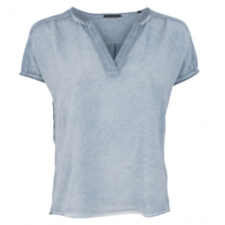 SALE % | Marc O'Polo | Jerseyshirt - Comfort Fit - Material-Mix | Blau online im Shop bei meinfischer.de kaufen