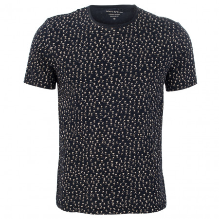 SALE % | Marc O'Polo | T-Shirt - Regular Fit - Minicheck | Blau online im Shop bei meinfischer.de kaufen