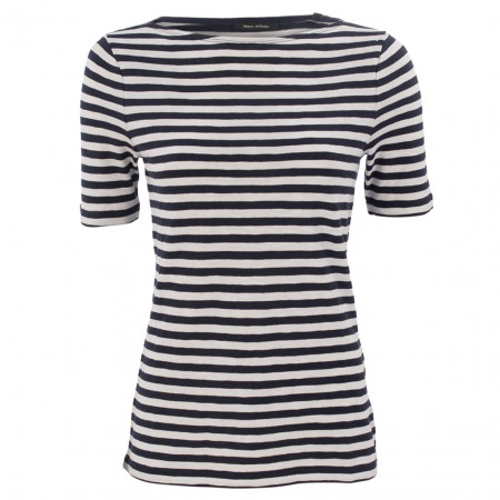 SALE % | Marc O'Polo | T-Shirt - Regular Fit - Stripes | Weiß online im Shop bei meinfischer.de kaufen