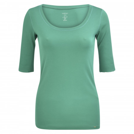 SALE % | Marc Cain | T-Shirt - Regular Fit - unifarben | Grün online im Shop bei meinfischer.de kaufen