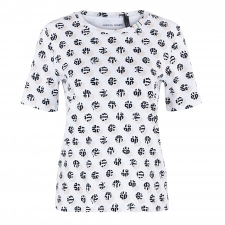 SALE % | Marc Cain | T-Shirt - Regular Fit - Muster | Weiß online im Shop bei meinfischer.de kaufen