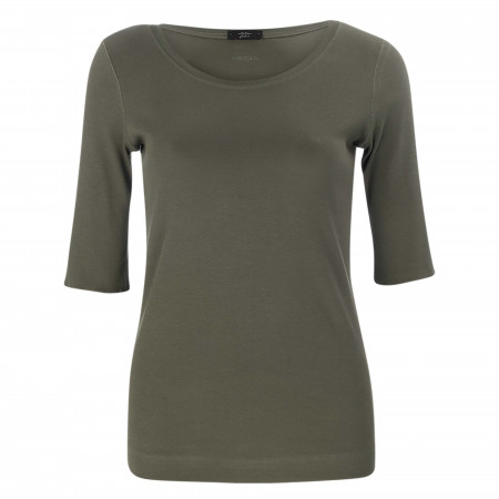 SALE % | Marc Cain | T-Shirt - Slim Fit - Unifarben | Oliv online im Shop bei meinfischer.de kaufen
