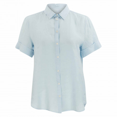 SALE % | Marc O'Polo | Bluse - Loose Fit - Hemdkragen | Blau online im Shop bei meinfischer.de kaufen