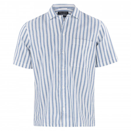 SALE % | Marc O'Polo | Freizeithemd - Regular Fit - Resortkragen | Blau online im Shop bei meinfischer.de kaufen