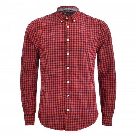 SALE % | Marc O'Polo | Freizeithemd - Shaped Fit - Button-Down | Rot online im Shop bei meinfischer.de kaufen