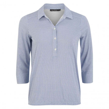 SALE % | Marc O'Polo | Jerseyshirt - Regular Fit - Muster | Blau online im Shop bei meinfischer.de kaufen