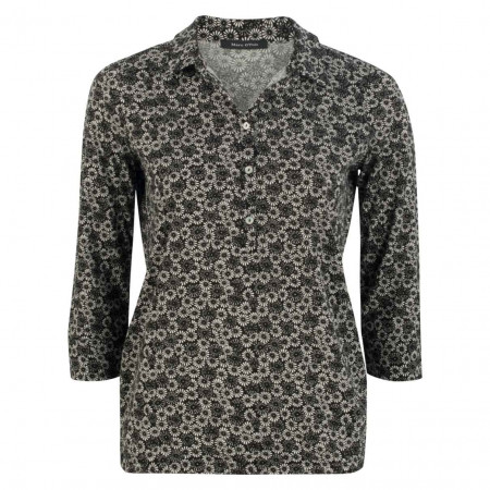 SALE % | Marc O'Polo | Jerseyshirt - Regular Fit - Muster | Schwarz online im Shop bei meinfischer.de kaufen