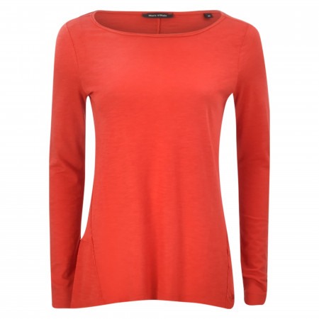 SALE % | Marc O'Polo | T-Shirt - Regular Fit - Boatneck | Orange online im Shop bei meinfischer.de kaufen